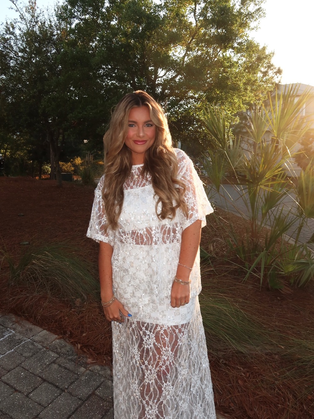 Petal & Pup White Lace Wedding Dress
